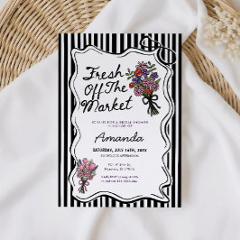 Invitación Whimsical Fresh Off The Market Bridal Shower 