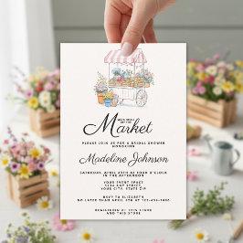 Invitación Whimsical Fresh Off The Market Bridal Shower 