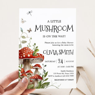 Invitación Whimsical Fungi Mushroom Fall Baby Shower