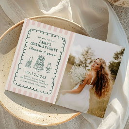 Invitación Whimsical Funky Quirky 30th Birthday Party Photo