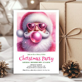 Invitación Whimsical Funny Santa Sunglasses Christmas Invites