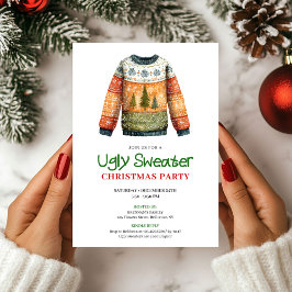 Invitación Whimsical Funny Ugly Sweater Holiday Design