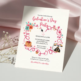 Invitación Whimsical Galentines Invitation Vintage Phone