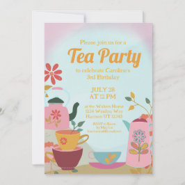 Invitación Whimsical Garden Fairytale Tea Fiesta Chica Cumple