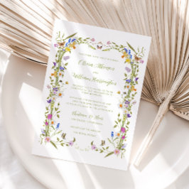 Invitación Whimsical Garden Wildflower Boda