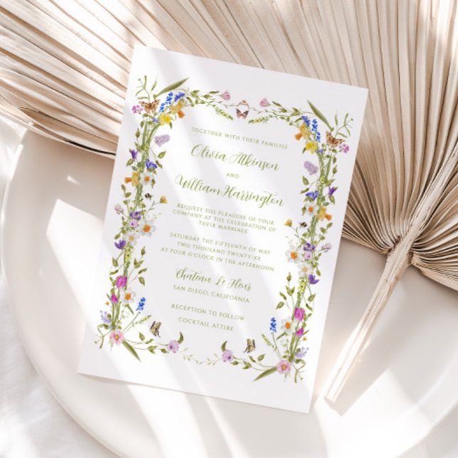 Invitación Whimsical Garden Wildflower Boda (Subido por el creador)