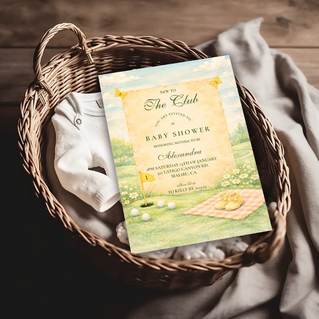 Invitación Whimsical Golf Story Baby Shower (Subido por el creador)