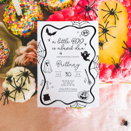 Invitación Whimsical Halloween Scribble Baby Shower