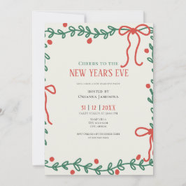 Invitación Whimsical Hand Drawn Champagne New Years Eve Party