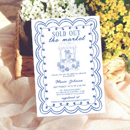 Invitación Whimsical Hand Drawn Flower Market Bridal Shower I