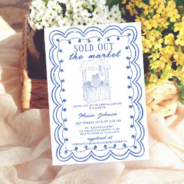 Invitación Whimsical Hand Drawn Flower Market Bridal Shower I