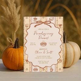 Invitación Whimsical Hand Drawn Friendsgiving Potluck Dinner