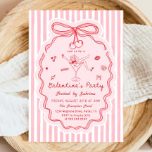 Whimsical Hand Drawn Galentine's Day Invitation