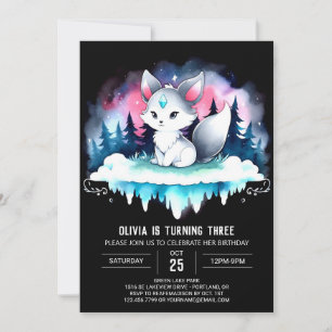 Invitación Whimsical Happy Wolf Birthday