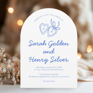 Invitación Whimsical Heart Locket Doodle Sketch PERSONALIZADO