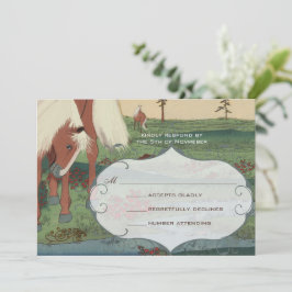Invitación Whimsical Horse Wedse RSVP