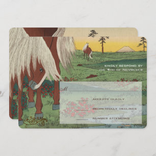 Invitación Whimsical Horse Wedse RSVP