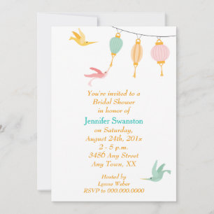 Invitación Whimsical Hummingbird Néctar Brillante