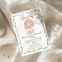Whimsical Ilustracion Slice Of Love Bridal Shower
