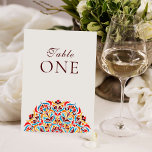 Invitación Whimsical Ivory Floral Border Wedding Table Number<br><div class="desc">Beautiful invitations and stationery for special occasions and festivals are available in both physical and digital formats. We can extend any design into matching items such as RSVP cards,  labels,  envelopes,  and more. Customization is available upon request. Looking forward to hearing from you!</div>