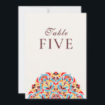 Invitación Whimsical Ivory Floral Border Wedding Table Number<br><div class="desc">Beautiful invitations and stationery for special occasions and festivals are available in both physical and digital formats. We can extend any design into matching items such as RSVP cards,  labels,  envelopes,  and more. Customization is available upon request. Looking forward to hearing from you!</div>