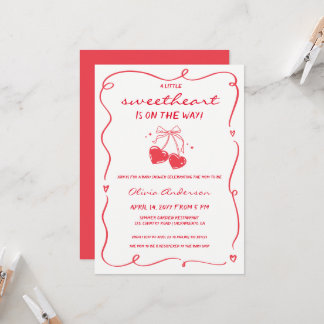 Invitación Whimsical Little Sweetheart Baby Shower