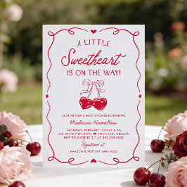 Invitación Whimsical Little Sweetheart Valentines Baby Shower
