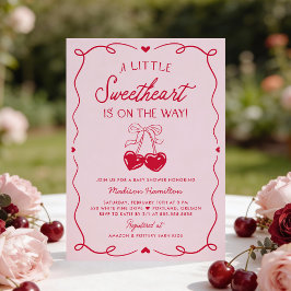 Invitación Whimsical Little Sweetheart Valentines Baby Shower