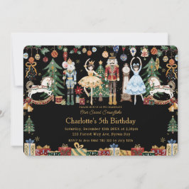 Invitación Whimsical Los Navidades Nutcracker Ballet Cumpleañ