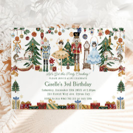 Invitación Whimsical Los Navidades Nutcracker Ballet Cumpleañ