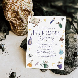 Invitación Whimsical Magic Potions Halloween Party