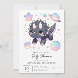 Invitación Whimsical Majestic Dinosaur Baby Shower