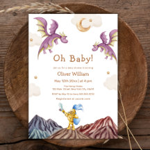 Whimsical Medieval Fairytale Dragon Baby Shower