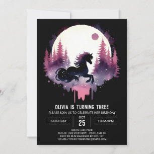 Invitación Whimsical Minimalista Horario Cumpleaños