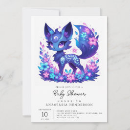 Invitación Whimsical Modern Fox Baby Shower