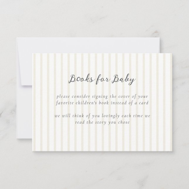 Invitación Whimsical Neutral de Libros para Bebés (Anverso)