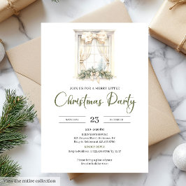 Invitación Whimsical Neutral Sage Beige Christmas Party