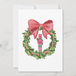 Invitación Whimsical Nutcracker Christmas Wreath