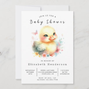 Invitación Whimsical Online Duck Baby Shower