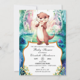 Invitación Whimsical Otter Baby Shower