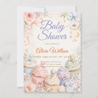 Invitación Whimsical Pastel Baby Shower