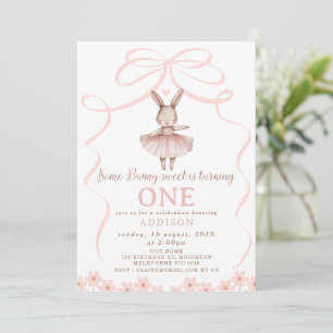 Invitación Whimsical Pink Bow Tutu Un Bundy Cumpleaños