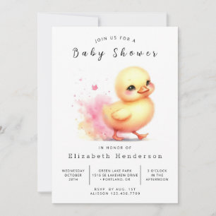 Invitación Whimsical Printable Duck Baby Shower