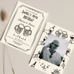 Invitación Whimsical Quirky Funky Cheers 30 cumpleaños<br><div class="desc">Hand Drawn Funky Cheers Cerveza 30 cumpleaños</div>