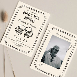 Invitación Whimsical Quirky Funky Cheers 30 cumpleaños