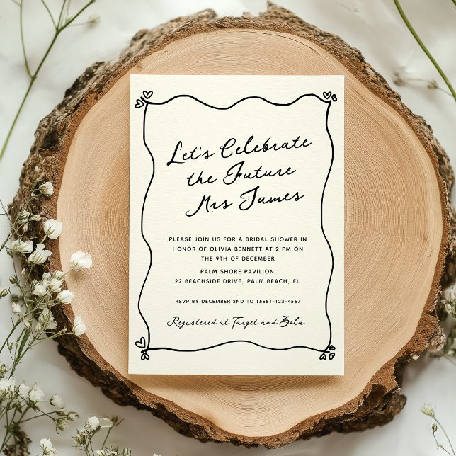 Invitación Whimsical Quirky Hand Drake Bridal Shower (Subido por el creador)