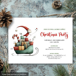 Invitación Whimsical Quirky Santa Holiday Party Invitation