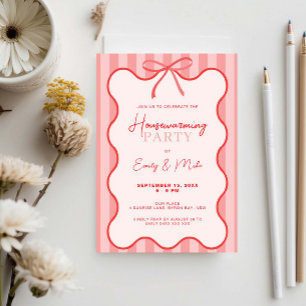 Invitación Whimsical Retro Border fiesta Calentador de Casa