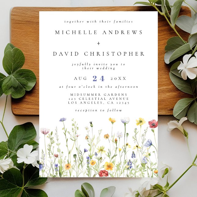 Invitación Whimsical Rustic Wildflower Boda (Subido por el creador)