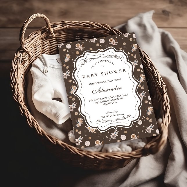 Invitación Whimsical Safari Animals Neutral Baby Shower (Subido por el creador)